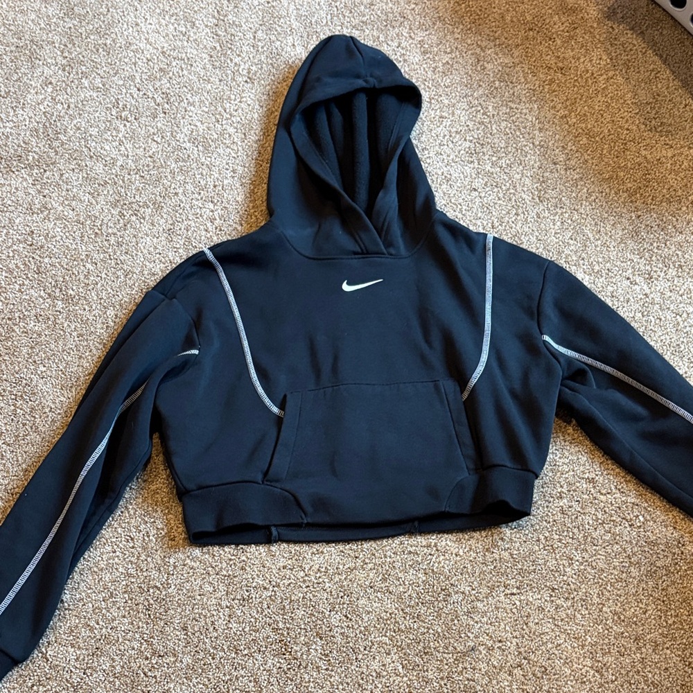 Nike Black Hoodie with White Accents